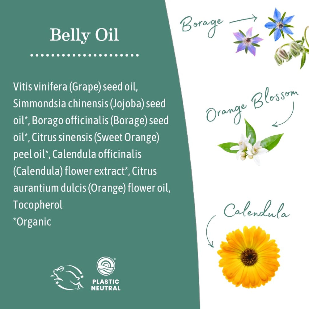 Earth Mama Belly Butter texture swipe demonstrating rich, emollient hydration