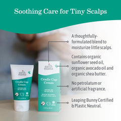 Earth Mama cradle cap cream texture in jar highlighting creamy consistency and spreadability