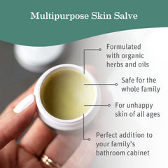 Earth Mama open tin showing smooth balm texture for easy application