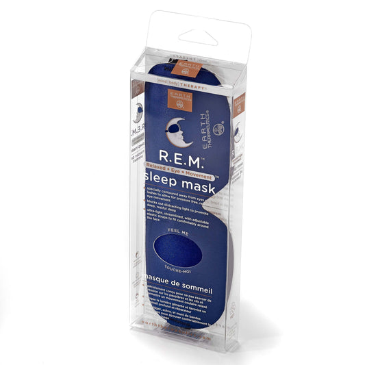 Earth Therapeutics front view of sleep mask showing blackout coverage and comfort