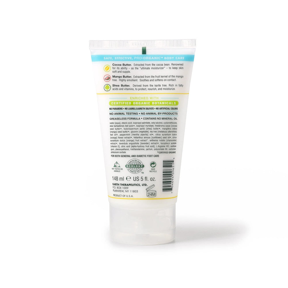 Earth Therapeutics applying balm to heel to soothe and refresh feet