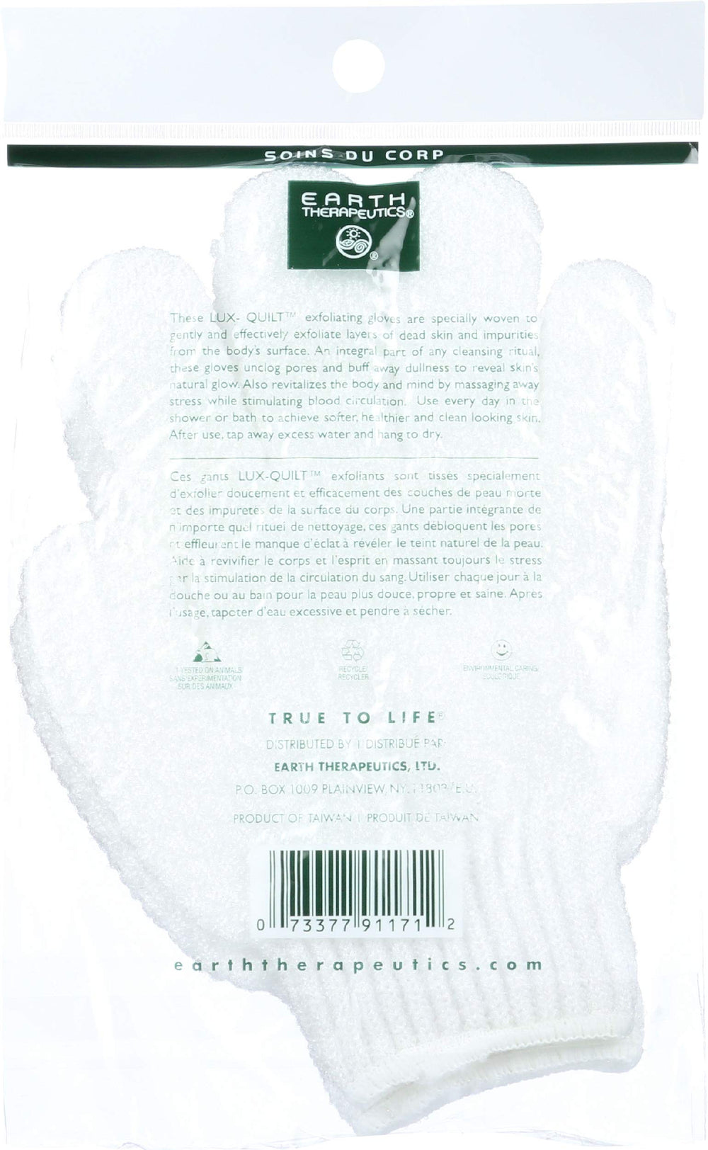 Earth Therapeutics glove in hand scale demonstrates glove size and comfortable fit benefit