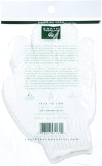 Earth Therapeutics glove in hand scale demonstrates glove size and comfortable fit benefit