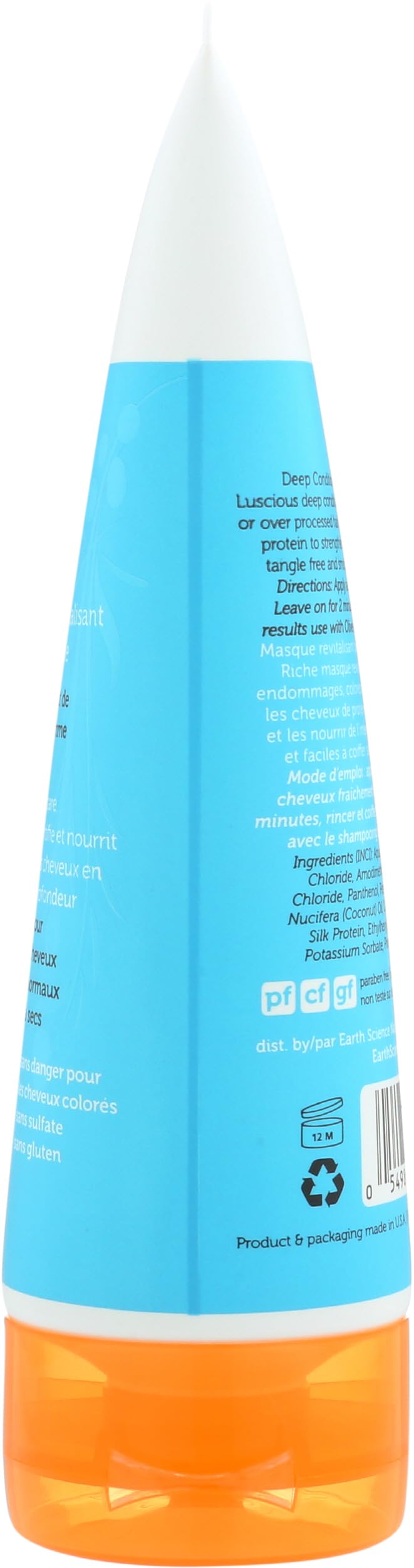 Earth Therapeutics tube on shower shelf illustrating easy in-shower use and convenience