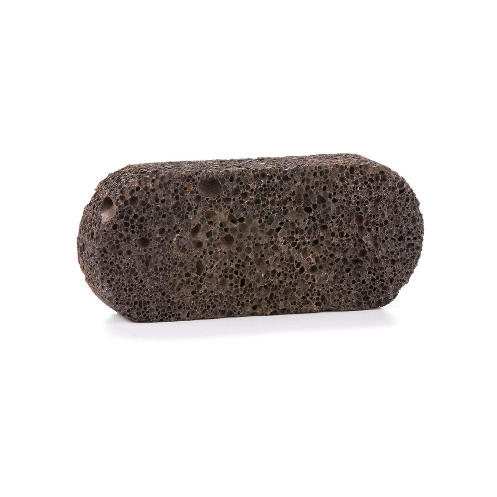 Earth Therapeutics pumice in use smoothing heel to soften rough skin during foot care