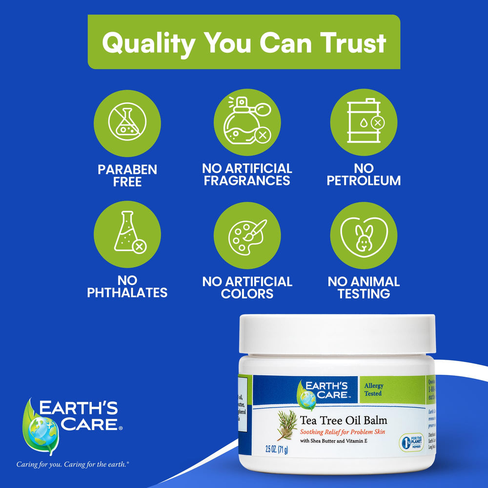 Applying Earth's Care balm to hand demonstrating targeted moisturization