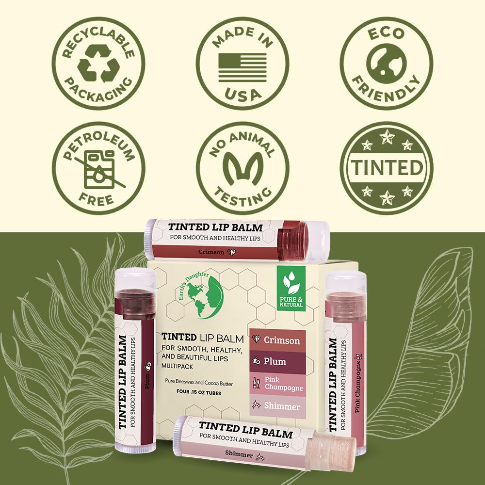 Earth's Daughter balm texture on finger showing creamy moisturizing benefit