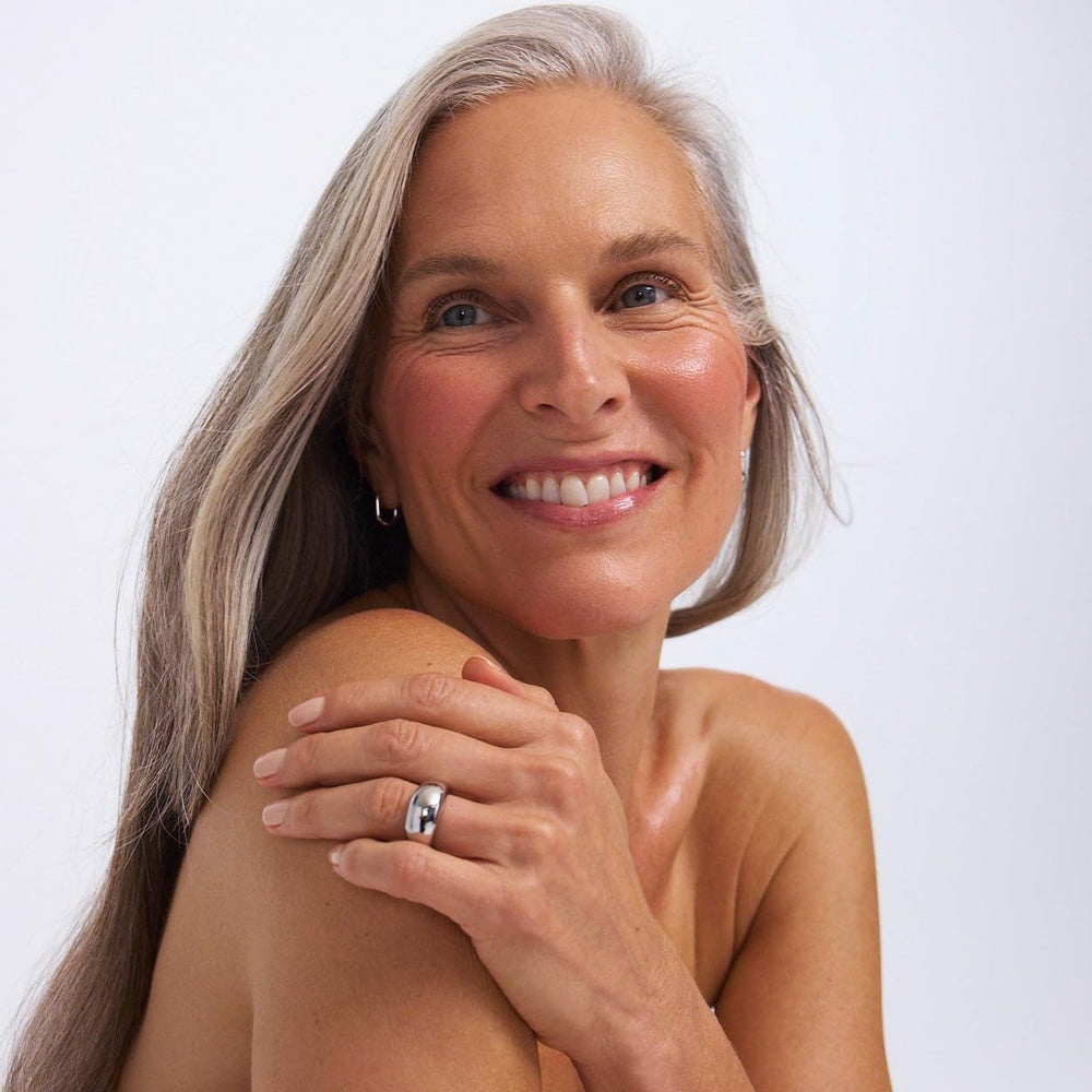 EarthsCure application on cheeks demonstrating quick, natural radiance