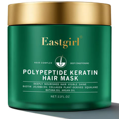 Eastgirl front packaging showing collagen hair mask and clear benefits