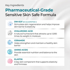 EASYDEW DW-EGF cream label close-up showing ingredient highlights for skin resilience