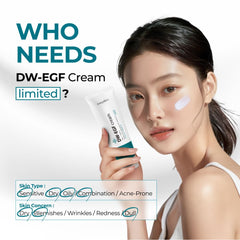 EASYDEW DW-EGF cream open jar showing smooth formula and nourishing appearance