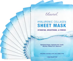 Ebanel front box packaging showing 10 masks and benefits