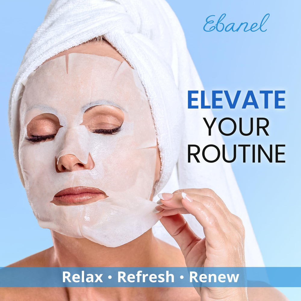Ebanel mask held in hand to show true size and travel convenience