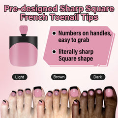 EBANKU close-up of matte texture and black French tip, easy customization benefit