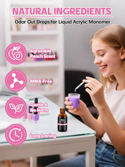 EBANKU label detail highlighting cherry scent and leak-proof dropper