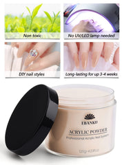EBANKU brush applying powder to nail for quick, lamp-free curing benefit