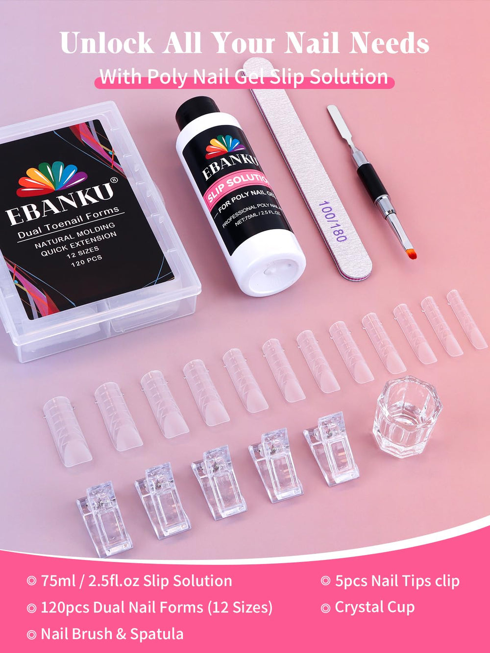 EBANKU finished square toenails in lifestyle shot for salon results