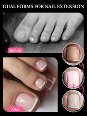 EBANKU dual form pressed on toenail during application for accuracy