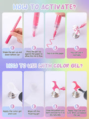 EBANKU flatlay with pen and tools for effortless DIY nail art