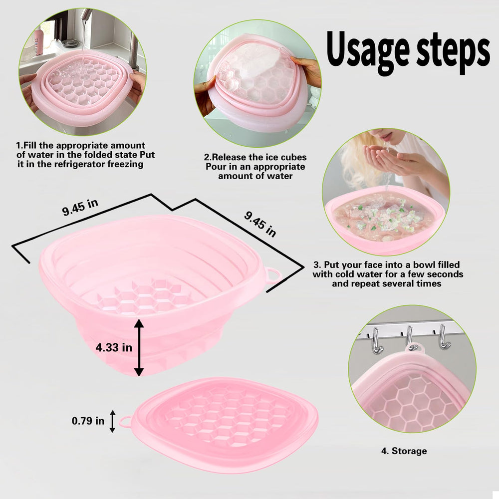 EBIGIC honeycomb ice tray closeup revealing 36 shaped pockets for even ice formation