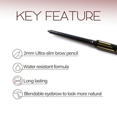 EBIN NEW YORK pencil next to travel pouch for on-the-go convenience