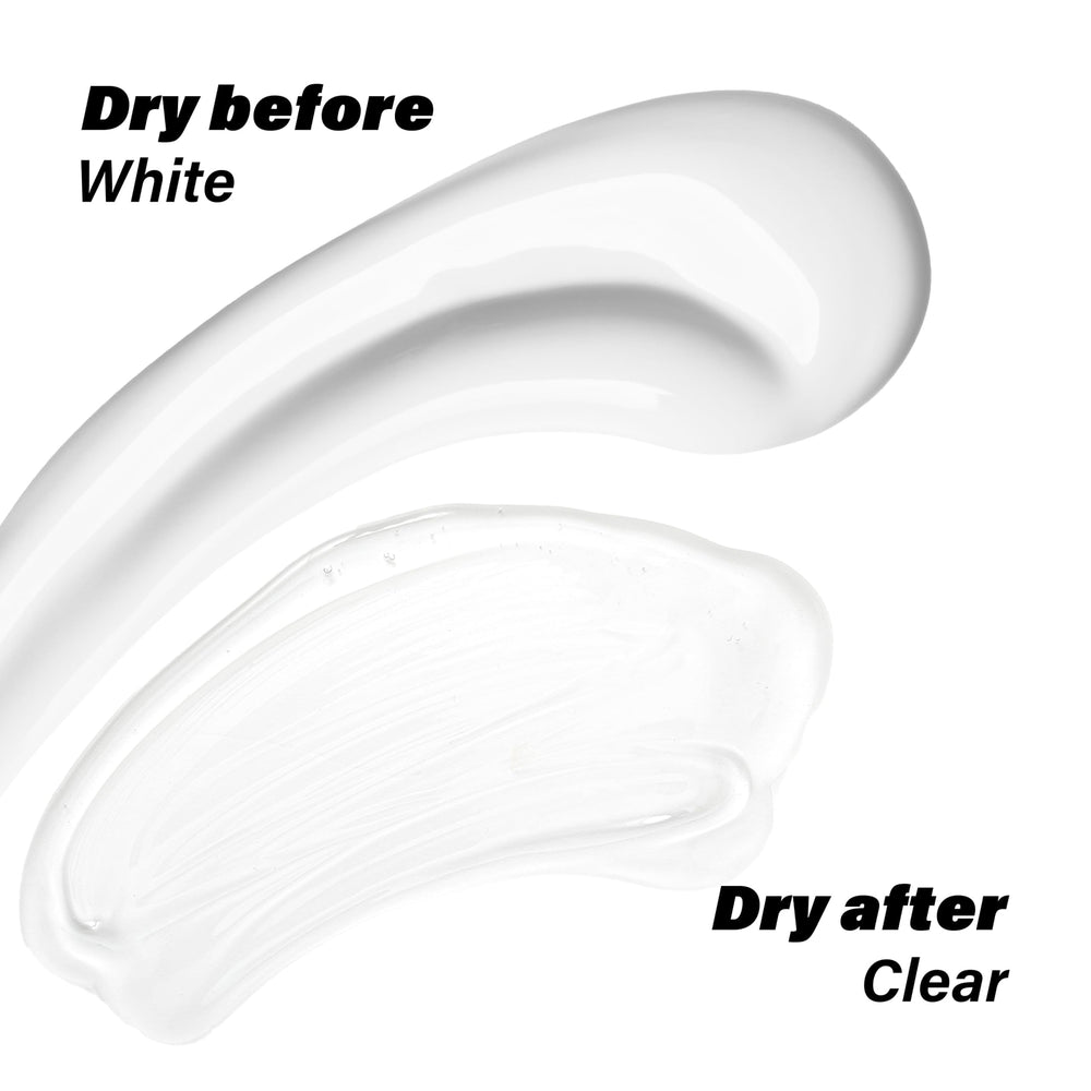 EBIN NEW YORK clear gel texture on fingertip demonstrating smooth, non-flaky finish