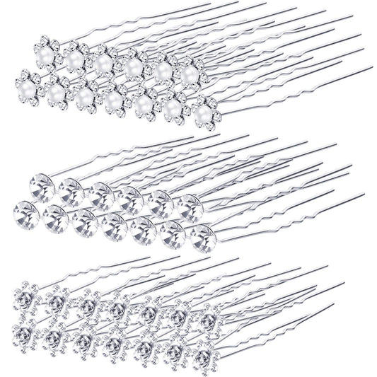 EBOOT front packaging showing 40-piece silver hair pins and organized box benefits styling readiness