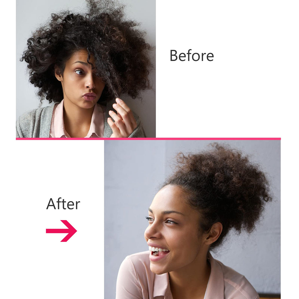 Woman using EBOOT hair tie before workout illustrating secure, no-slip styling