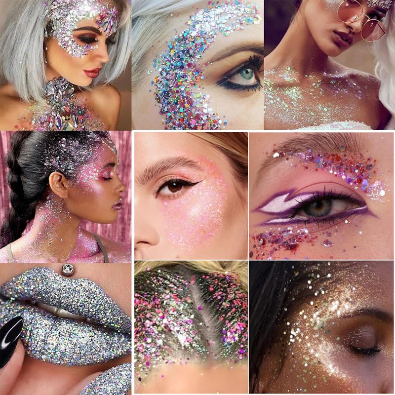 ECDMKF glitter used on hairline adds instant stage-ready shimmer benefit