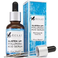 Eclat Skincare front bottle showing product and benefits