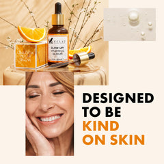 Eclat Skincare bottle next to a coin showing 1 fl oz size scale