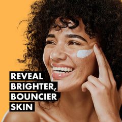 Eclat Skincare cream being applied to cheek for visible smoothing