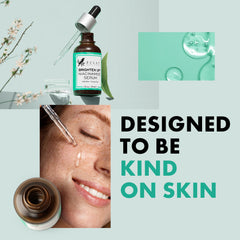 Eclat Skincare serum on vanity with plants showing natural antioxidant benefit