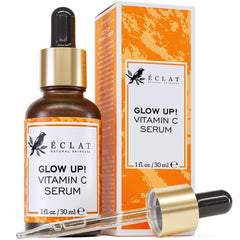 Eclat Skincare bottle front view showing clean label and easy dispensing