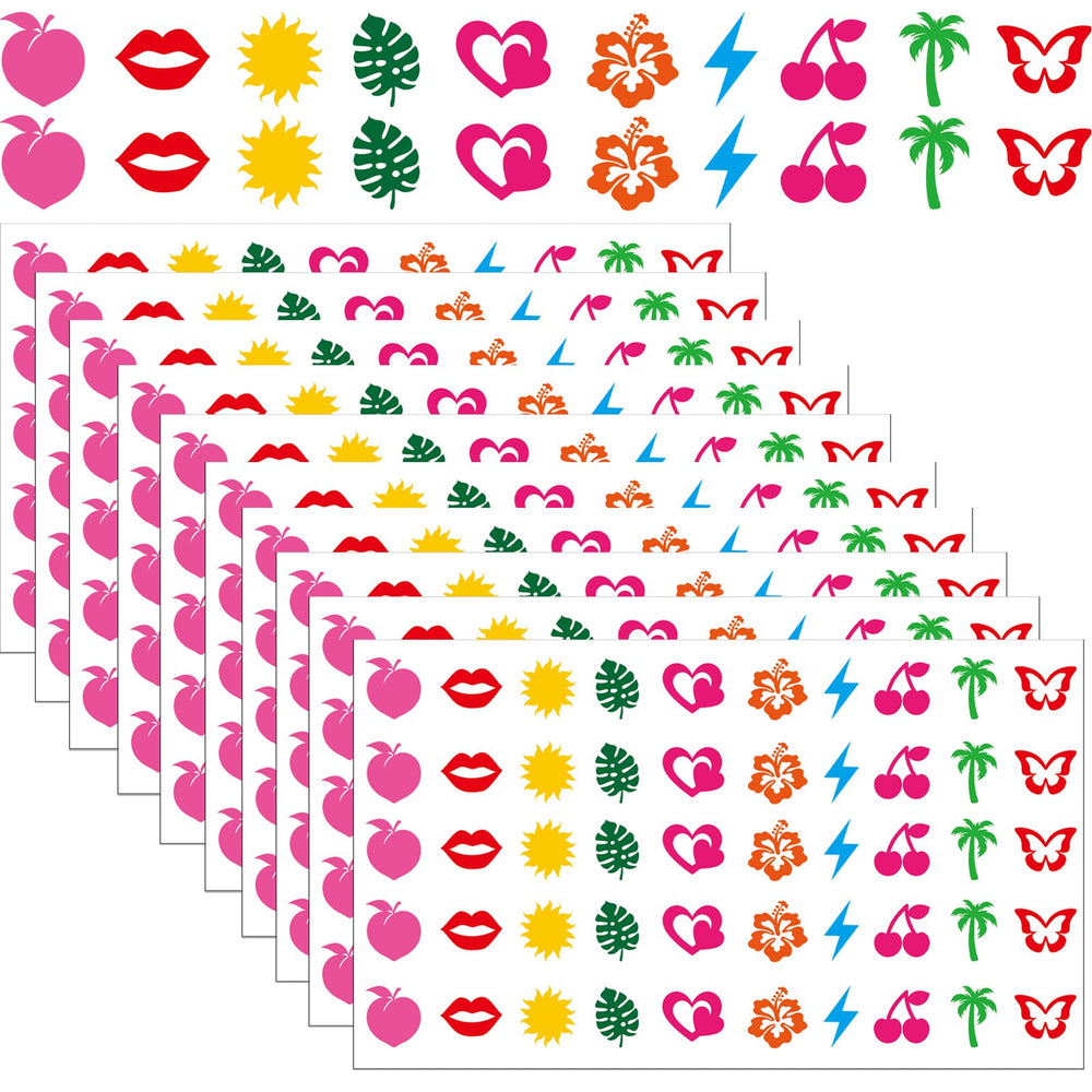 Eclazul front packaging showing 500-piece tropical tanning stickers for convenience