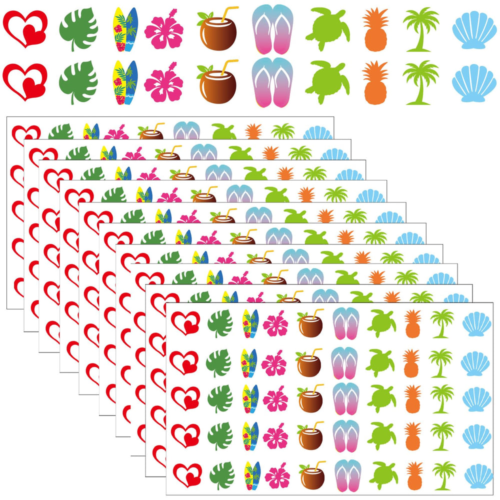 Eclazul front packaging showing 500-piece tropical tanning stickers and value pack benefit