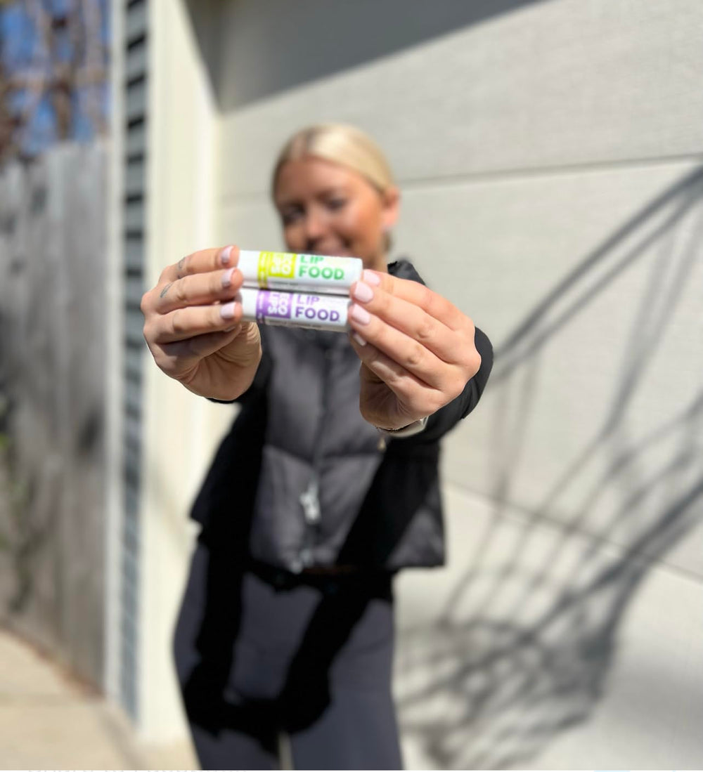 Eco Lips lifestyle shot in a bag showing on-the-go natural protection