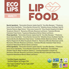Eco Lips texture swatches on hand showing smooth hydrating finish