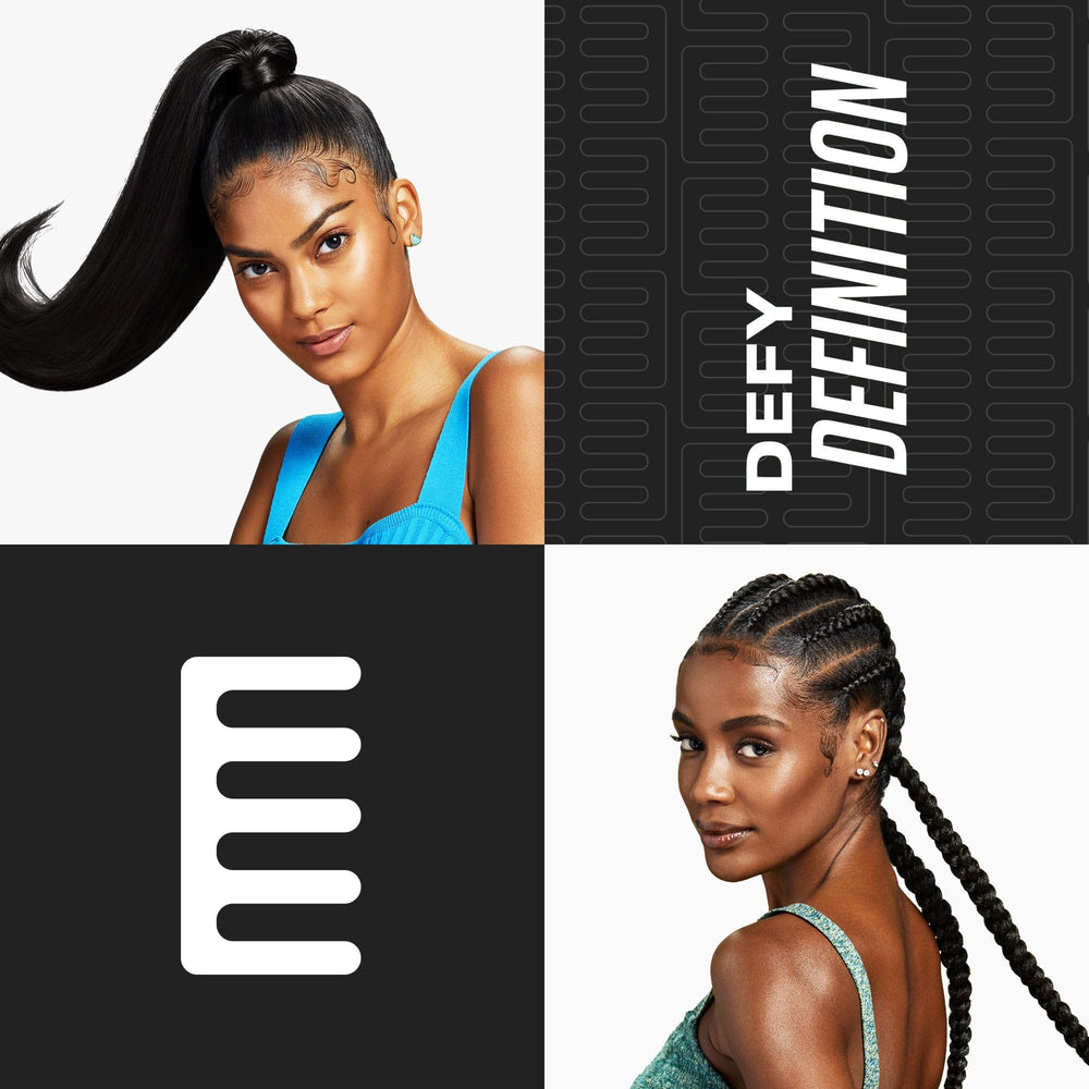 Eco Style in lifestyle setting as woman styles hair for salon-like finish