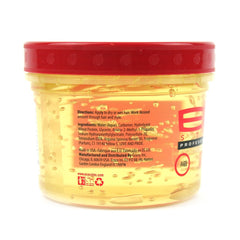 Eco Style Moroccan Argan gel used to smooth edges on curly hair for sleek hold