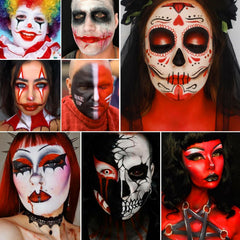 ecofavor performer in stage makeup highlighting long-wearing, bold color