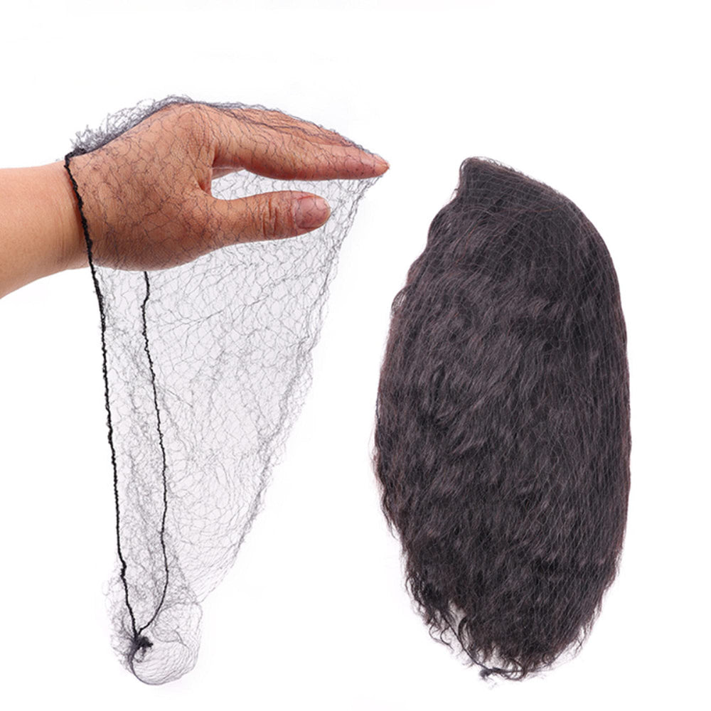 Ecojunmi front packaging showing 100-piece black hair nets for convenience