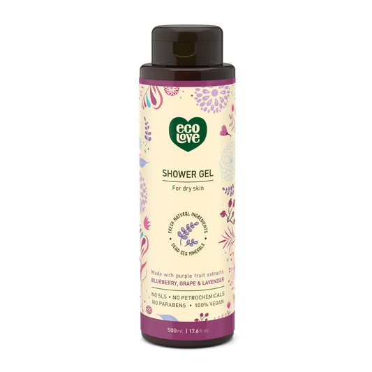 ecoLove front packaging showing blueberry grape lavender and benefits