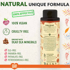 ecoLove label close-up highlighting SLS-free and vegan formulation benefits