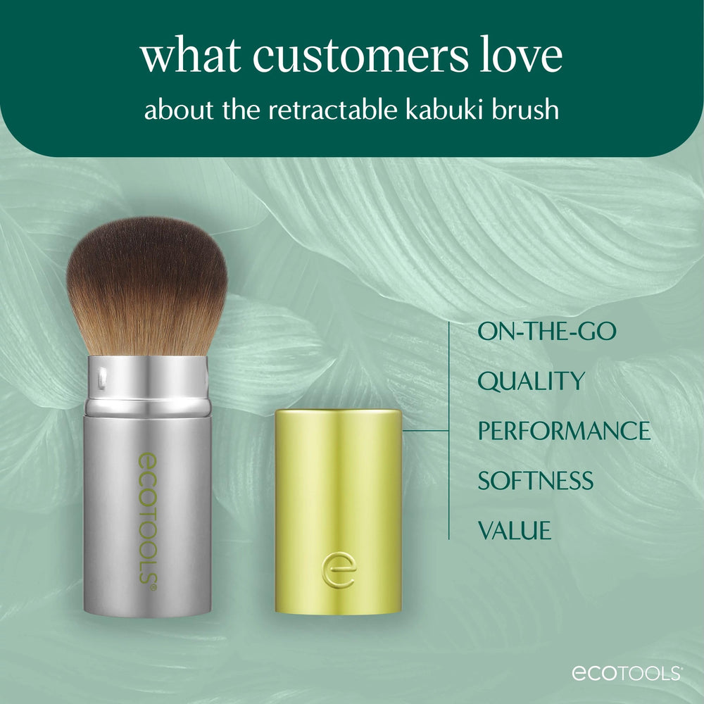 EcoTools brush applying bronzer for quick, natural-looking color build