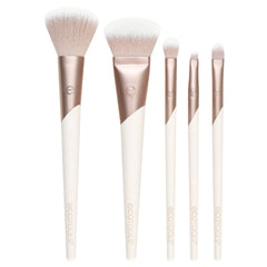 EcoTools front packaging showing five-piece natural elegance set and sustainability