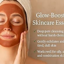 EcoVista clay mask applied on cheek demonstrating gentle cleansing and glow