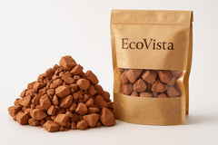 EcoVista front packaging showing jar of red edible clay and label benefit purity