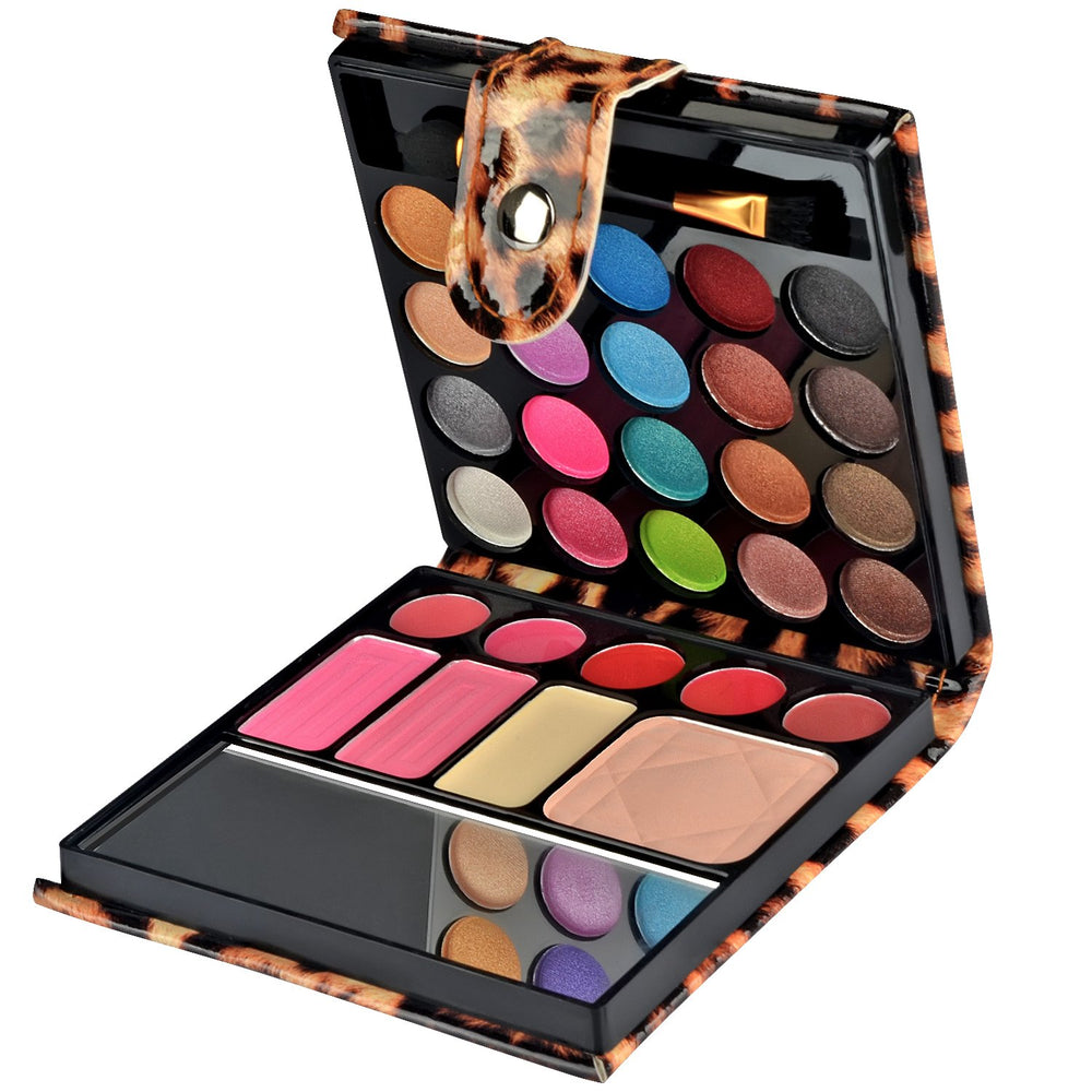 Ecvtop full eyeshadow palette flatlay with color variety for versatile looks