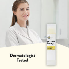ECZEMA HONEY balm tucked in a bag pocket illustrates everyday portability benefit